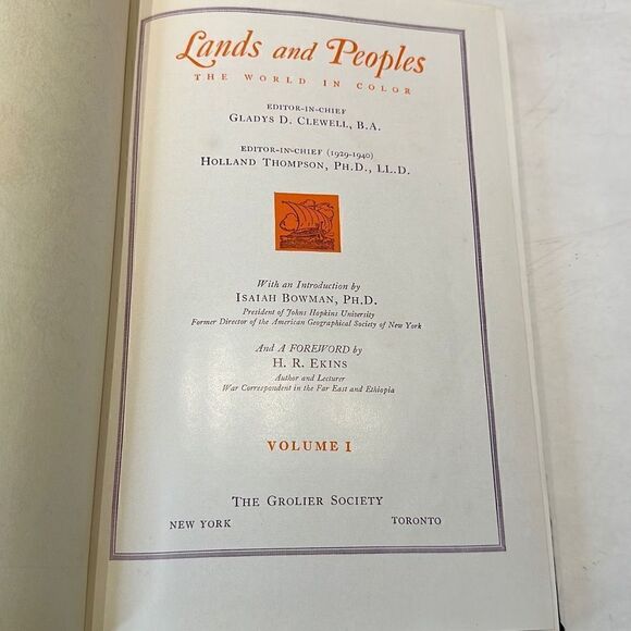 Vtg Lands and Peoples Book Set 1949 The Grolier Society The World in Colors Volu - Picture 4 of 11
